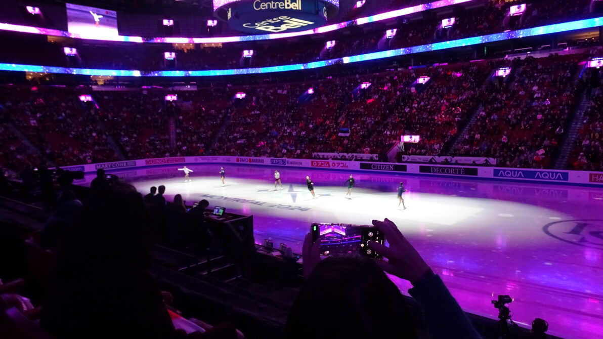 2024モントリオールワールド競技初日女子SP最終前グループの挨拶風景